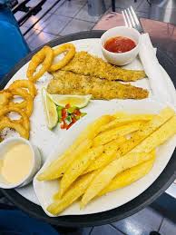 Hake and chips